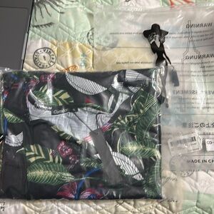 NWT spagetti strap camdoria XL Hawaiian tropical long dress